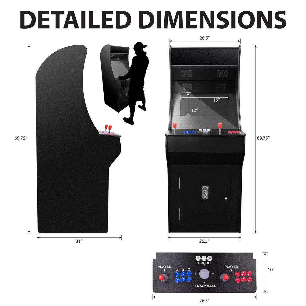 Creative Arcades Classic 22" Golf Arcade Game Machine | 2P Golden Legacy Golf Edition