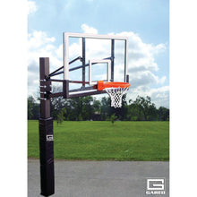 Load image into Gallery viewer, Gared Endurance® Glass Playground Basketball System | 42" x 72" Tempered Glass Backboard | Breakaway Rim (SKU: GP105G72)