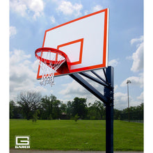 Load image into Gallery viewer, Gared Endurance® Steel Playground Basketball System | 42" x 72" Steel Backboard | Fixed Double Rim (SKU: GP106S72)