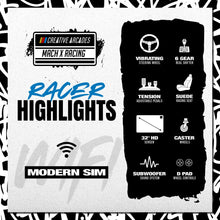 Load image into Gallery viewer, Creative Arcades Modern Racing Sim Machine – WiFi Compatible Sim Racing Arcade Cabinet