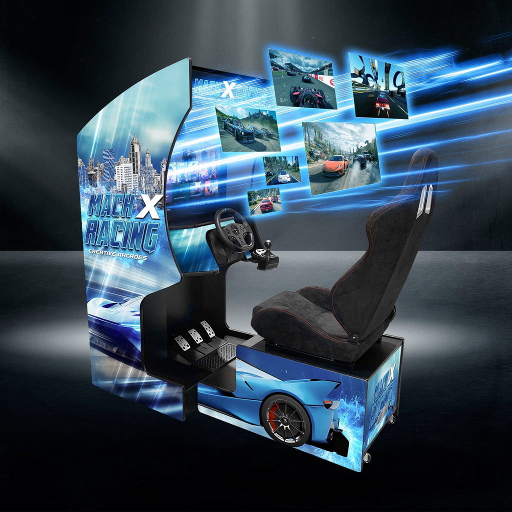 Creative Arcades Modern Racing Sim Machine – WiFi Compatible Sim Racing Arcade Cabinet